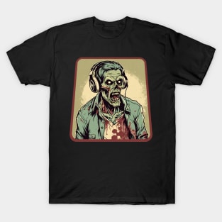 Zombie with headphones T-Shirt